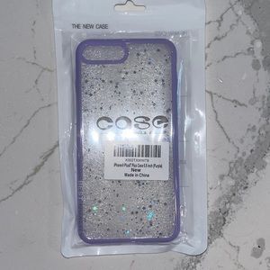 Purple Bumper, Clear & Star Case (iPhone 8/7 Plus Case)